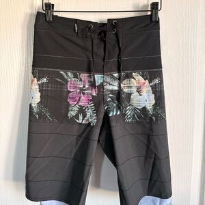 O'Neill Black Tropical Floral Board Shorts